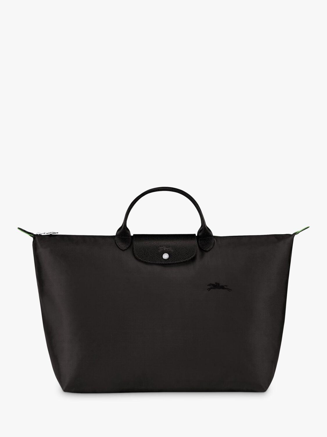

Большая дорожная сумка Le Pliage из переработанной парусины зеленого цвета Longchamp, черный