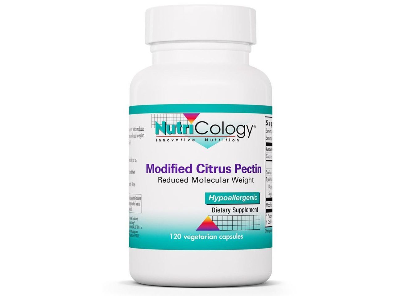 

Nutricology, Модифицированный цитрусовый пектин, 120 вегетарианских капсул