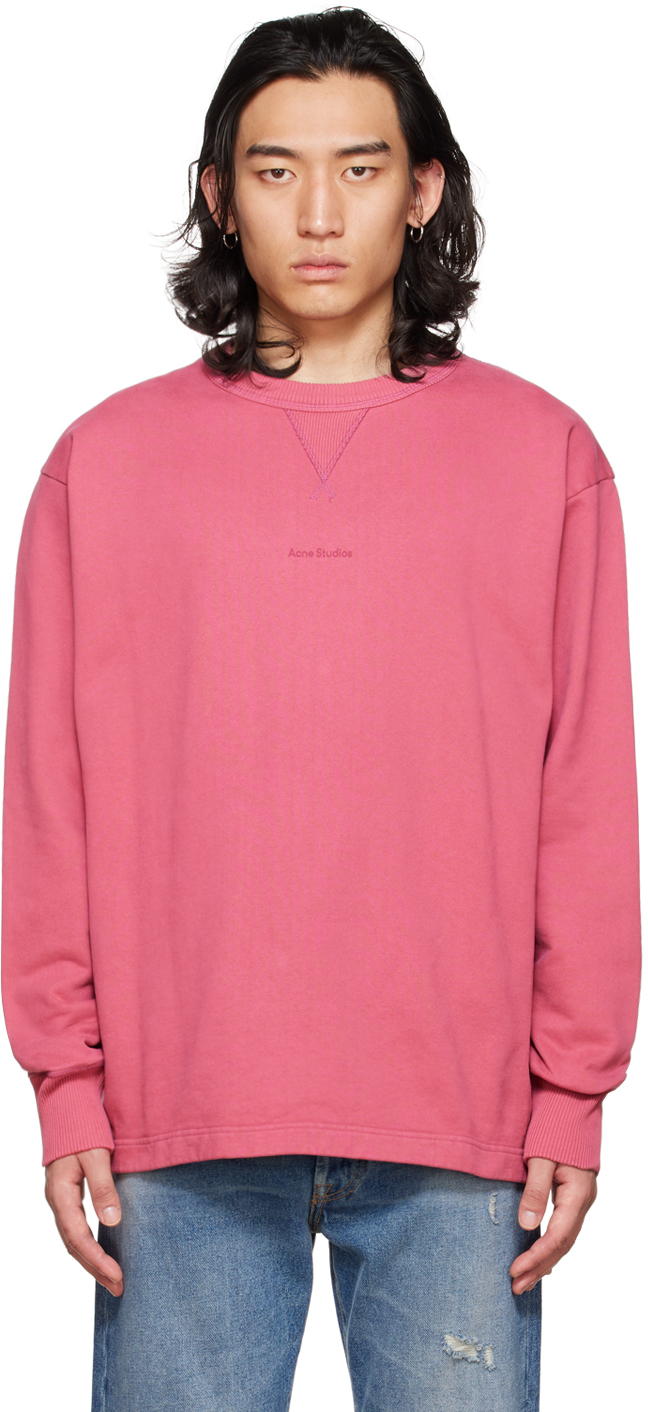 

Розовый свитшот с печатью Acne Studios