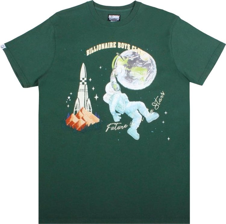 Футболка Billionaire Boys Club Moonlit Short-Sleeve Knit 'Pineneedle', зеленый - фото