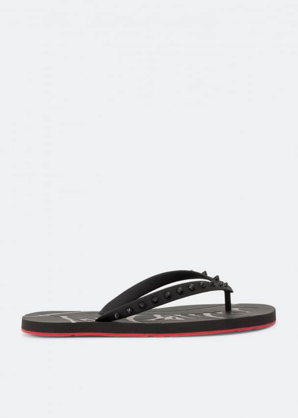 

Шлепанцы CHRISTIAN LOUBOUTIN Loubi Flip, черный