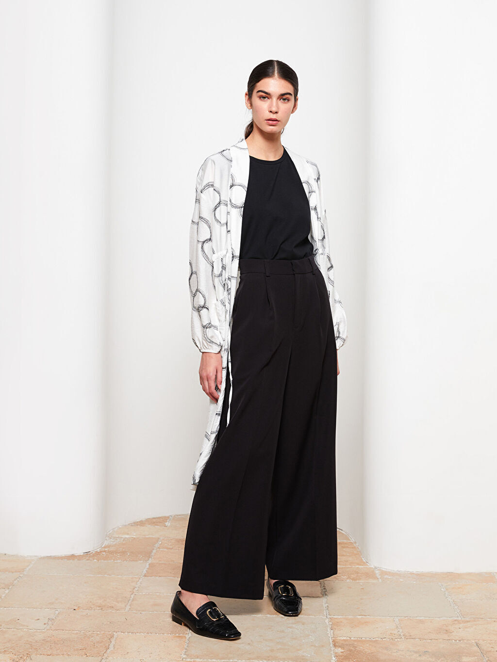 

Удобные прямые женские брюки LCW Modest, Черный