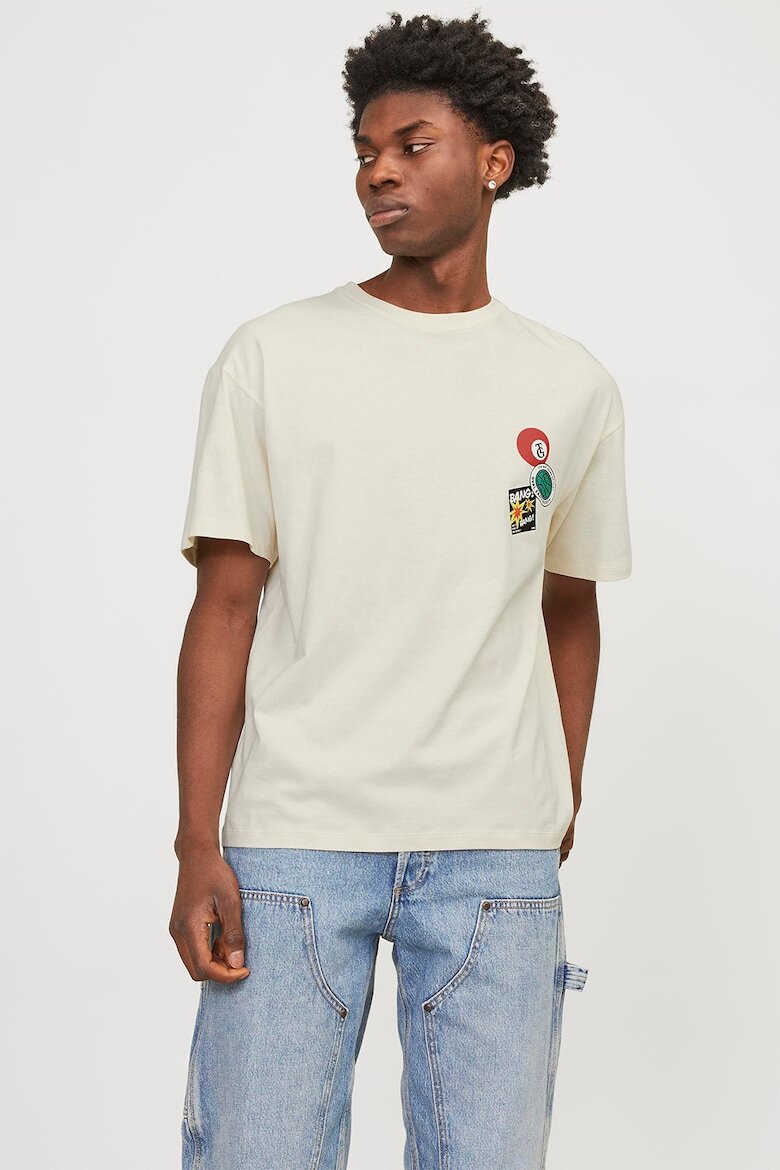 

Футболка с принтом и заниженными рукавами Jack & Jones, фиолетовый