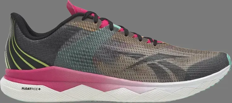 

Кроссовки floatride run fast 3 'black pursuit pink mint' Reebok, черный, Черный;серый