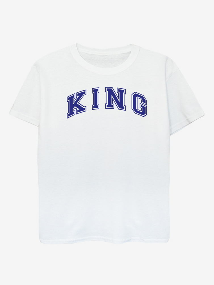 

Детская белая футболка с принтом NW2 The Coronation King Varsity George., белый