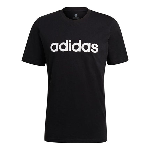 куртка adidas fleece m logo printing sports black черный Футболка Adidas M Lin Sj T Training Sports Printing Logo Round Neck Short Sleeve Black, Черный