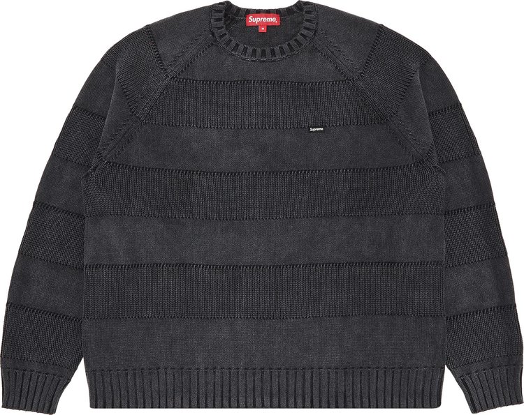 Свитер Supreme Small Box Stripe Sweater 'Black', черный – заказать