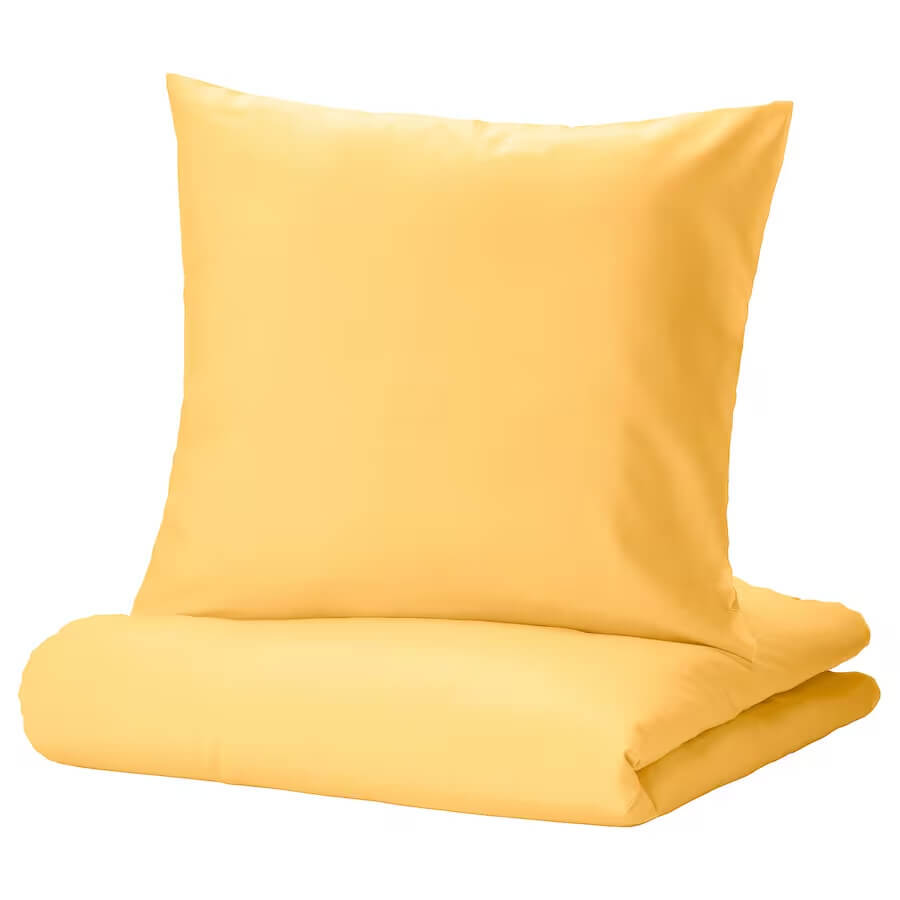 

Комплект постельного белья Ikea Nattsvarmare, 2 предмета, 155x220/80x80 см, желтый