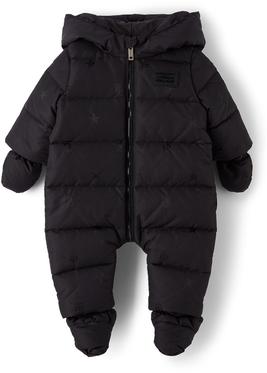 

Пуховик Baby Black Down Star Monogram Puffer Зимний комбинезон Burberry