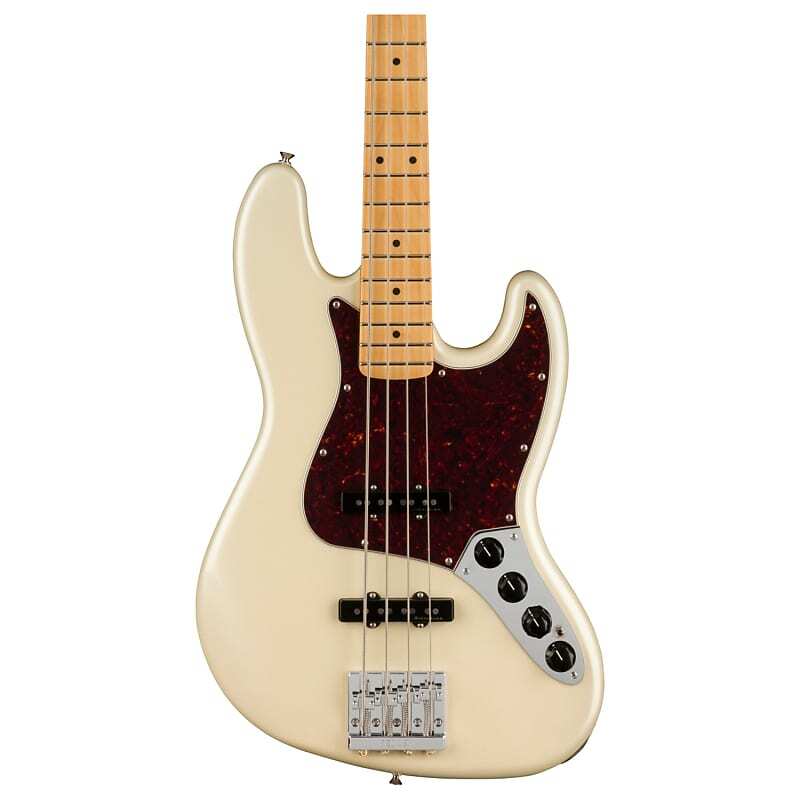 

Fender Player Plus Jazz Bass 4-струнная бас-гитара, олимпийская жемчужина с сумкой Deluxe