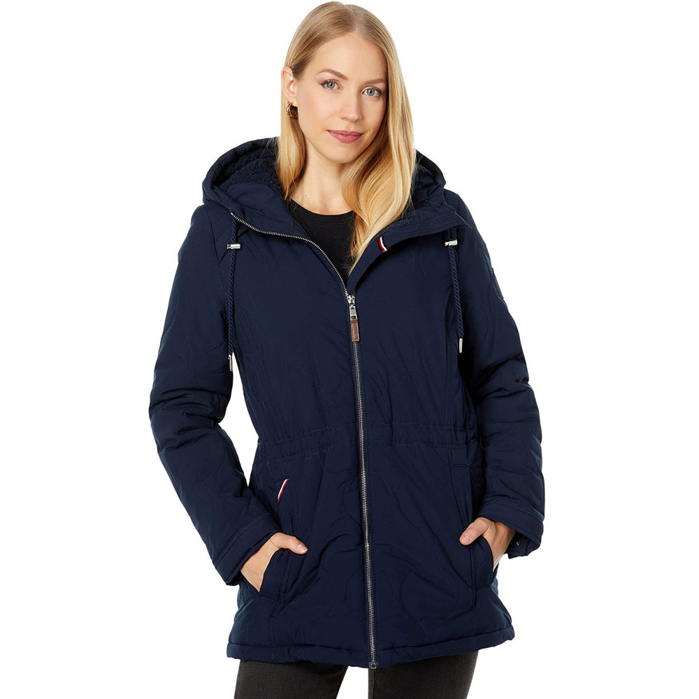 

Куртка Tommy Hilfiger Onion Quilt Sherpa Trimmed, синий