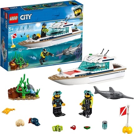 

Конструктор Lego 60221 City Great Vehicles яхта для дайвинга