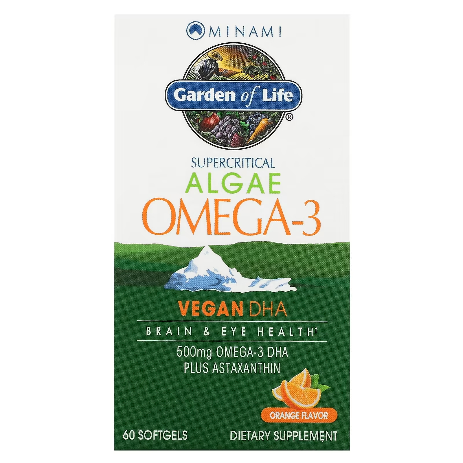 цена Minami Nutrition Algae Omega-3 апельсиновый вкус, 60 мягких таблеток