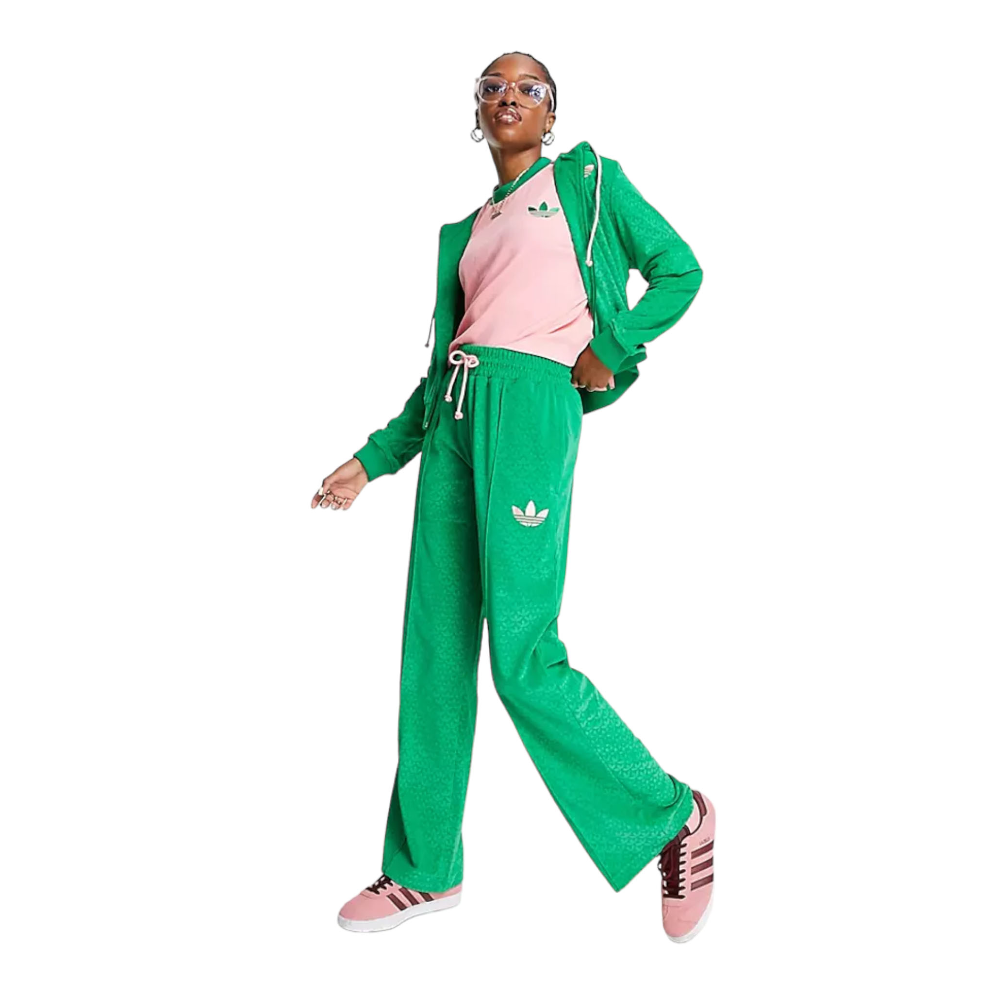 Adidas original cheap green tracksuit