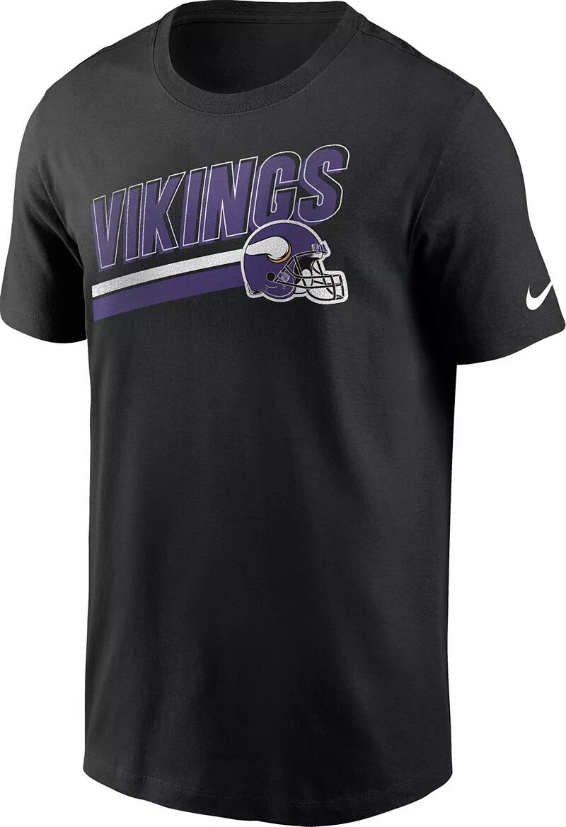 

Мужская черная футболка Nike Minnesota Vikings Blitz Helmet