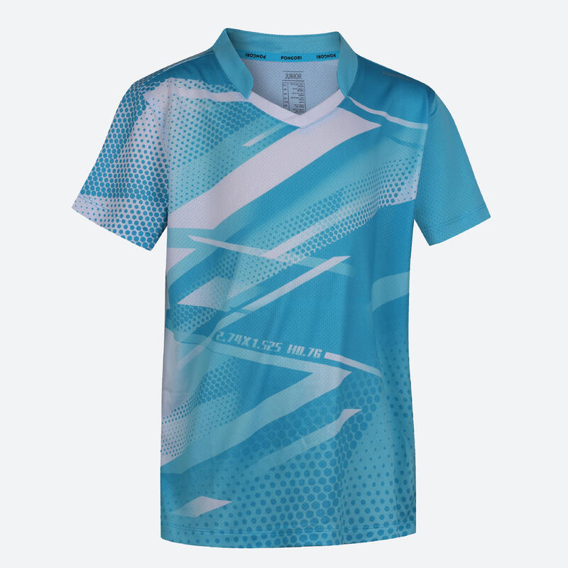 Детская футболка для настольного тенниса TTP 560 синяя/белая PONGORI, цвет blau