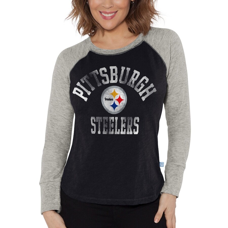 

Футболка с длинным рукавом G-III 4Her by Carl Banks Pittsburgh Steelers, черный