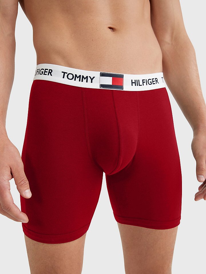 

Трусы-боксеры в рубчик с логотипом Tommy Hilfiger