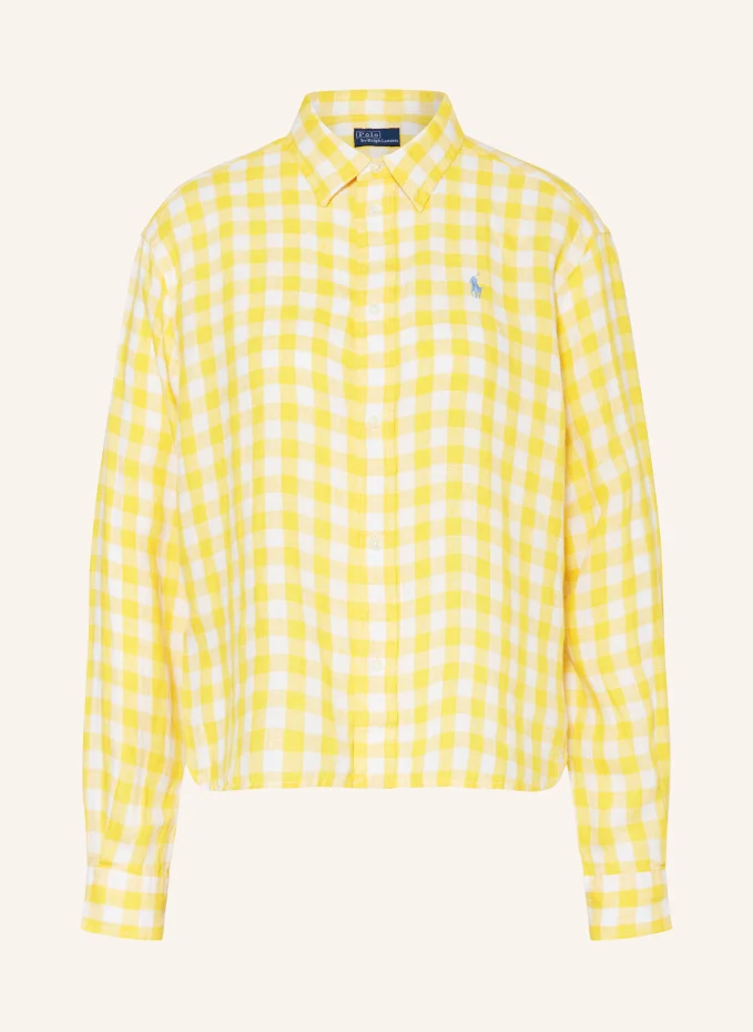 

Льняная блузка-рубашка Polo Ralph Lauren, белый