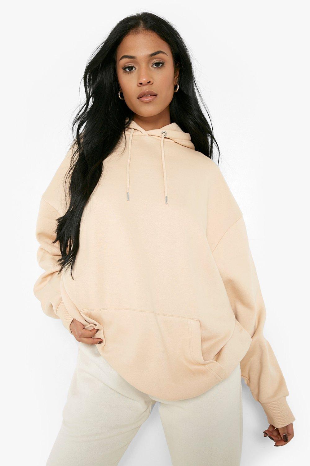 

Высокое худи оверсайз Boohoo, кэмел
