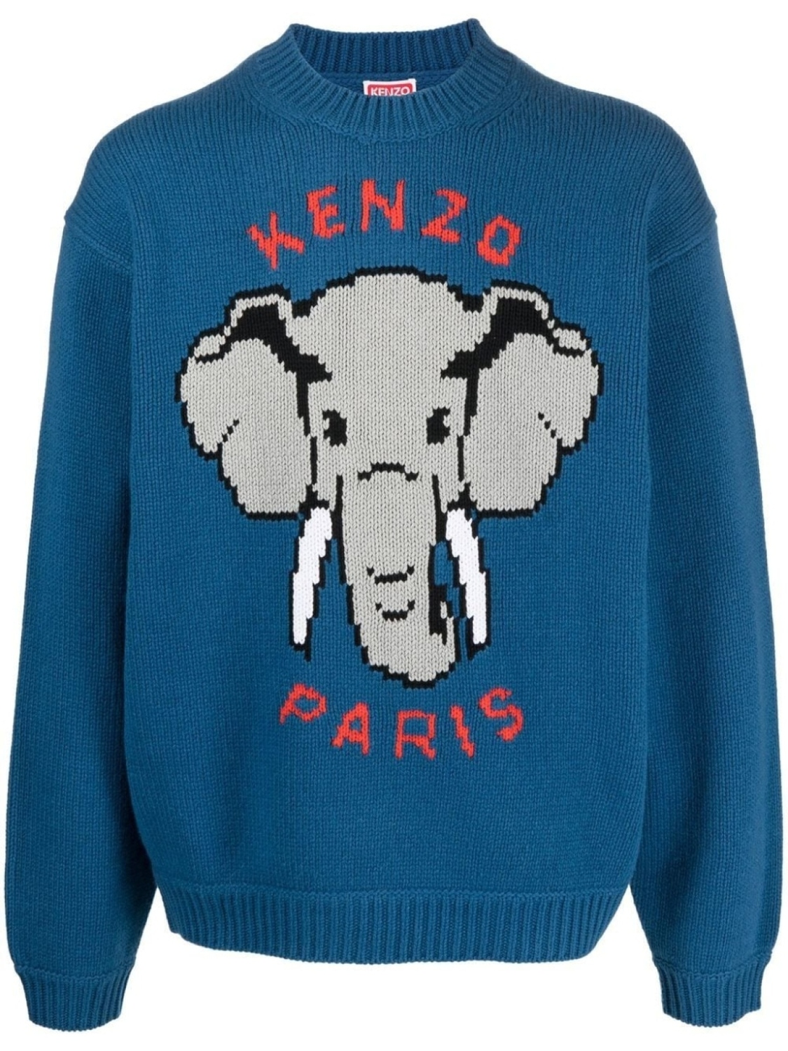 

Kenzo джемпер вязки интарсия, синий