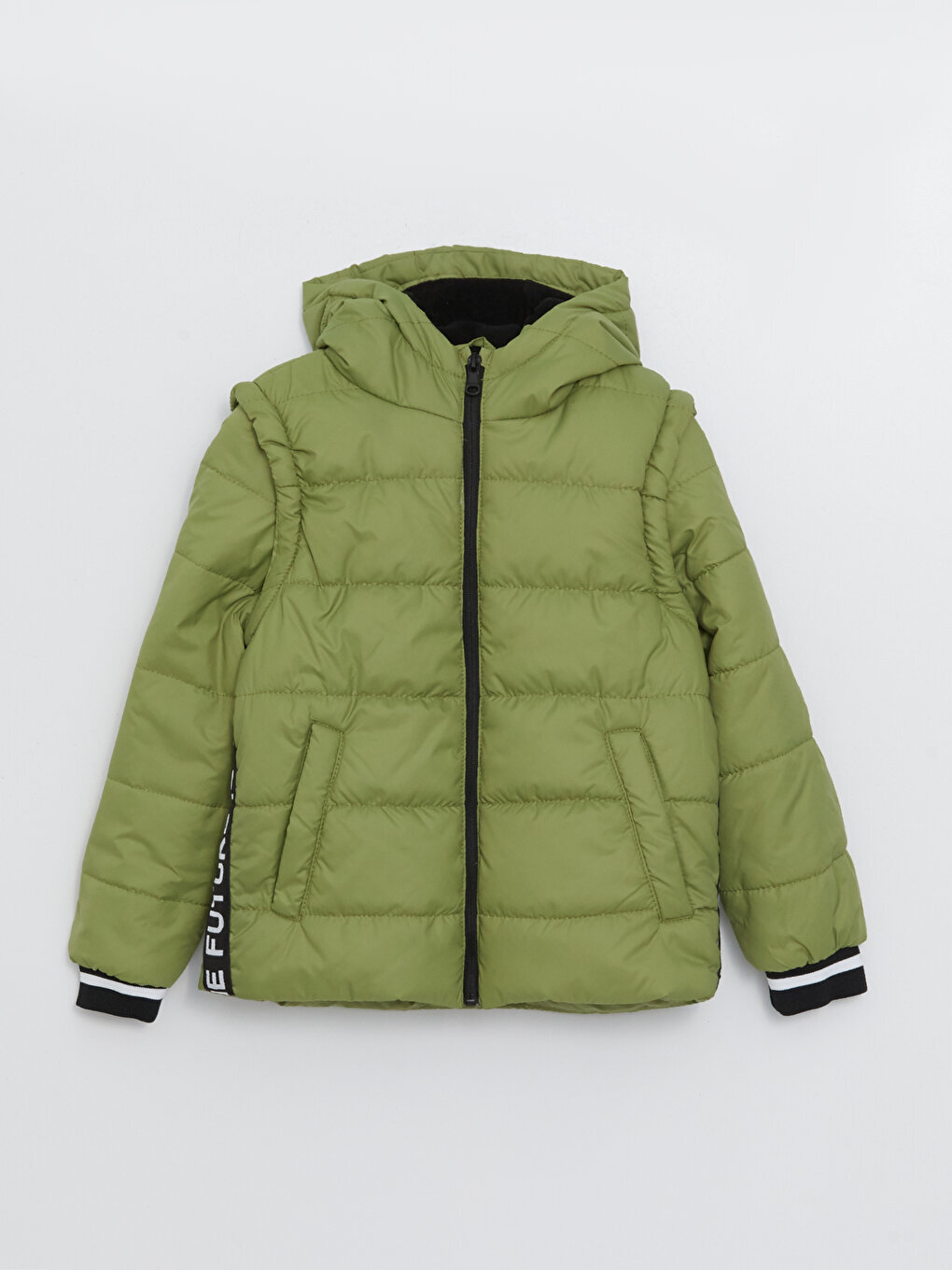 

Пуховик с капюшоном для мальчика LCW Kids, зеленый