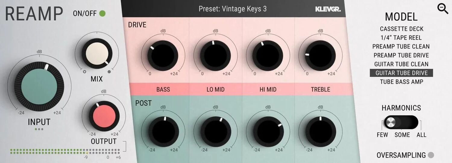 

Плагин Klevgrand Reamp Audio Gear Modeler