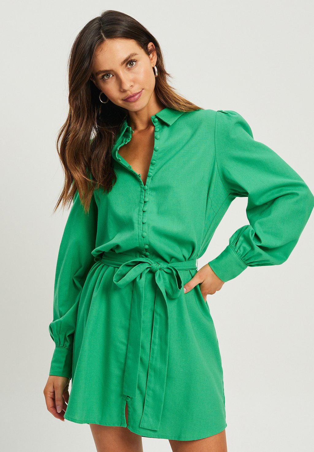 Платье-рубашка CALLI, зеленый