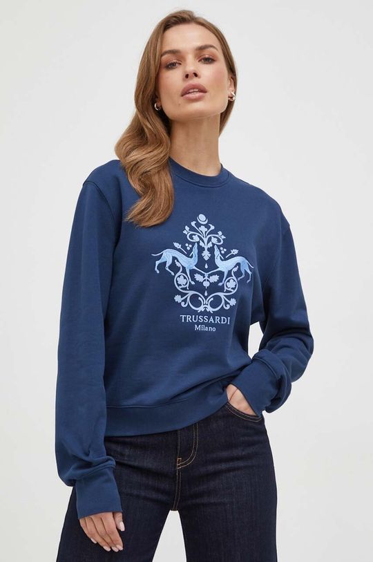 

Толстовка из хлопка Trussardi, темно-синий