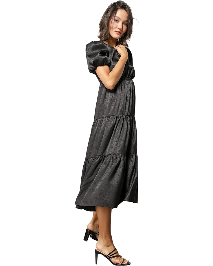 Платье line and dot Valerie Midi Dress, черный платье келли line and dot черный