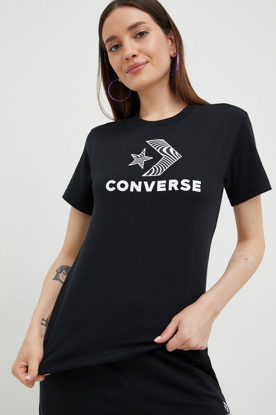 

Хлопковая футболка Converse, черный