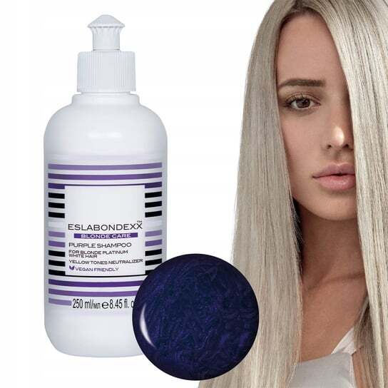 

Шампунь для волос, нейтрализующий желтые тона, 250 мл Eslabondexx, Blonde Care Purple Shampoo