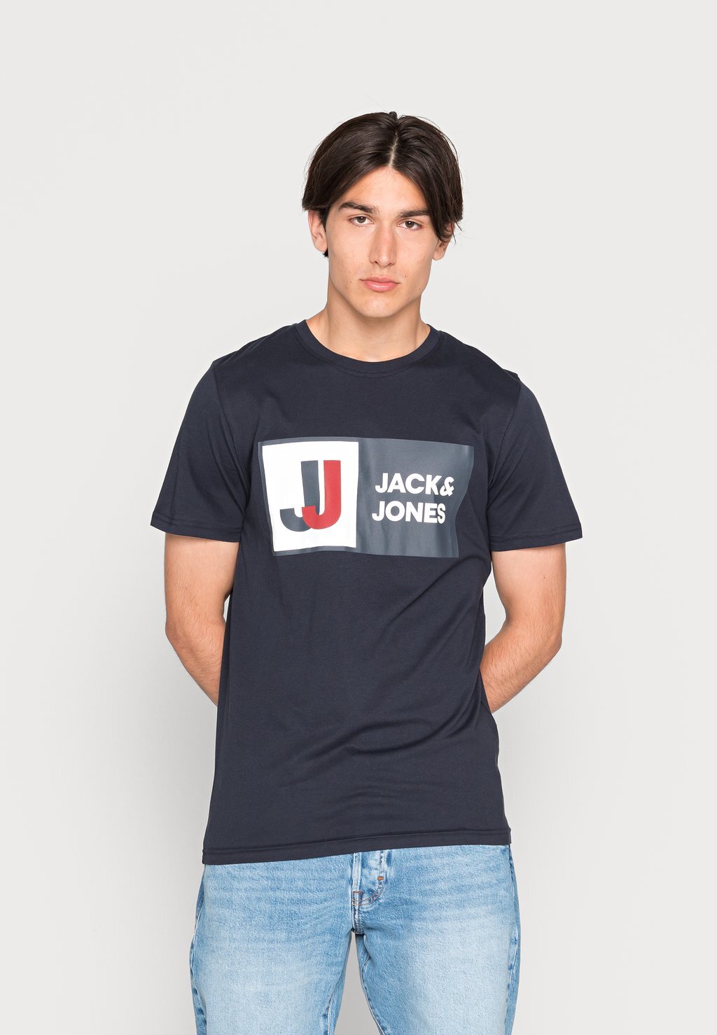 

Футболка с принтом Jack & Jones, темно-синий