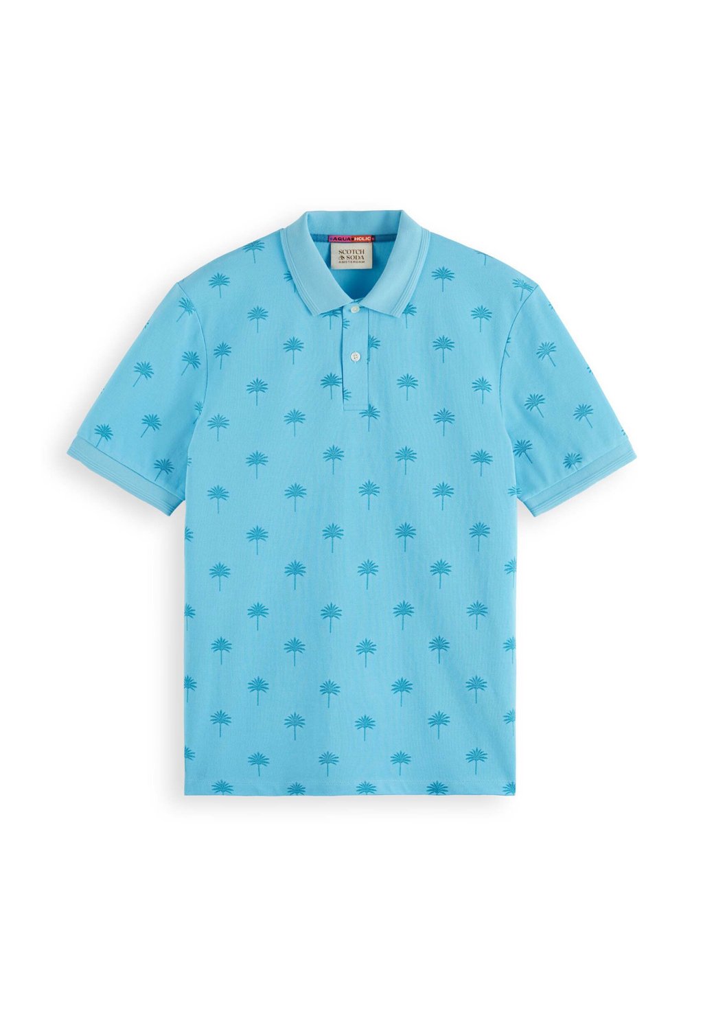 Рубашка-поло MINI AOP Scotch & Soda, цвет blue lagoon