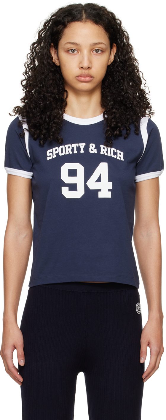 Темно-синяя спортивная футболка SR '94' Sporty & Rich