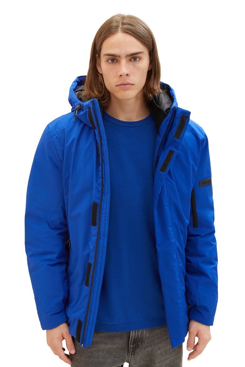 Утепленная зимняя куртка с капюшоном Tom Tailor, синий