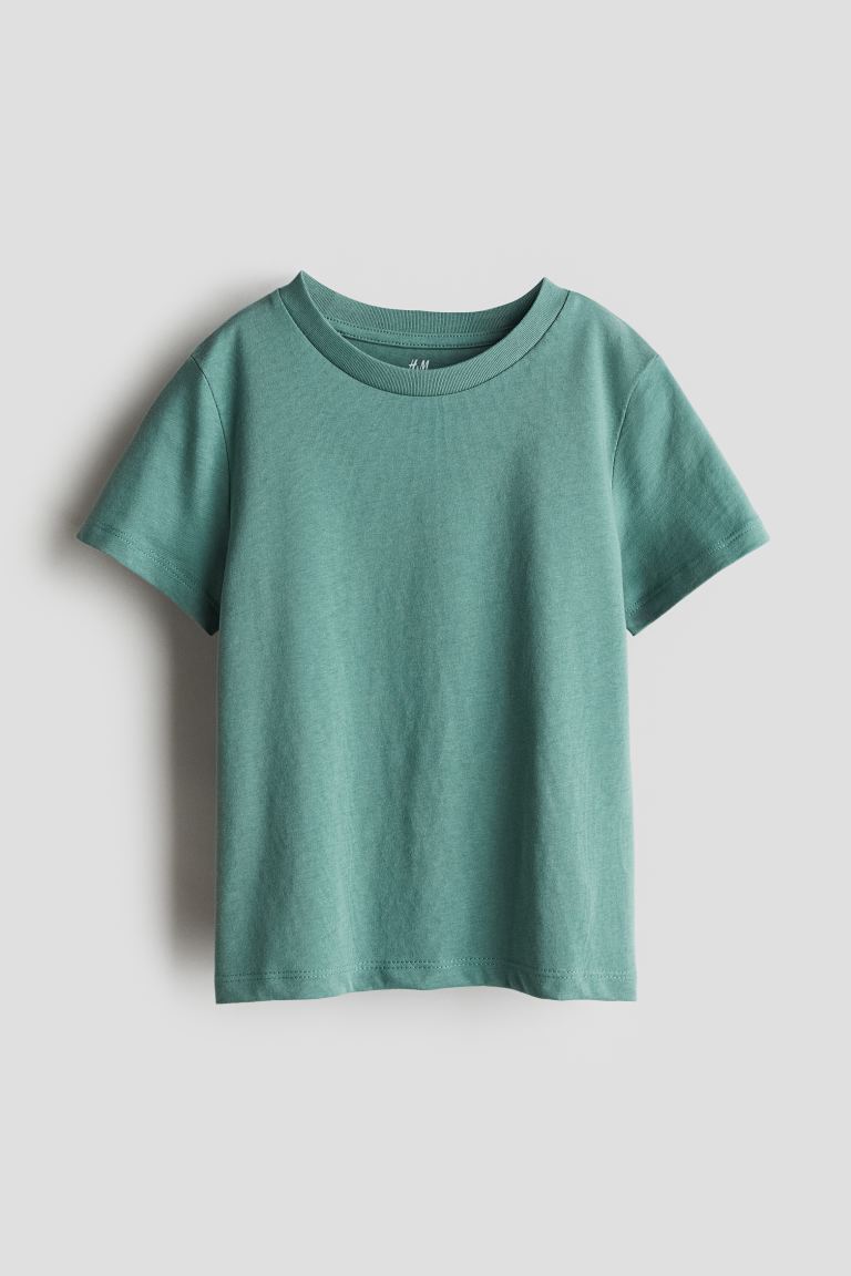 

Хлопковая футболка H&M, зеленый
