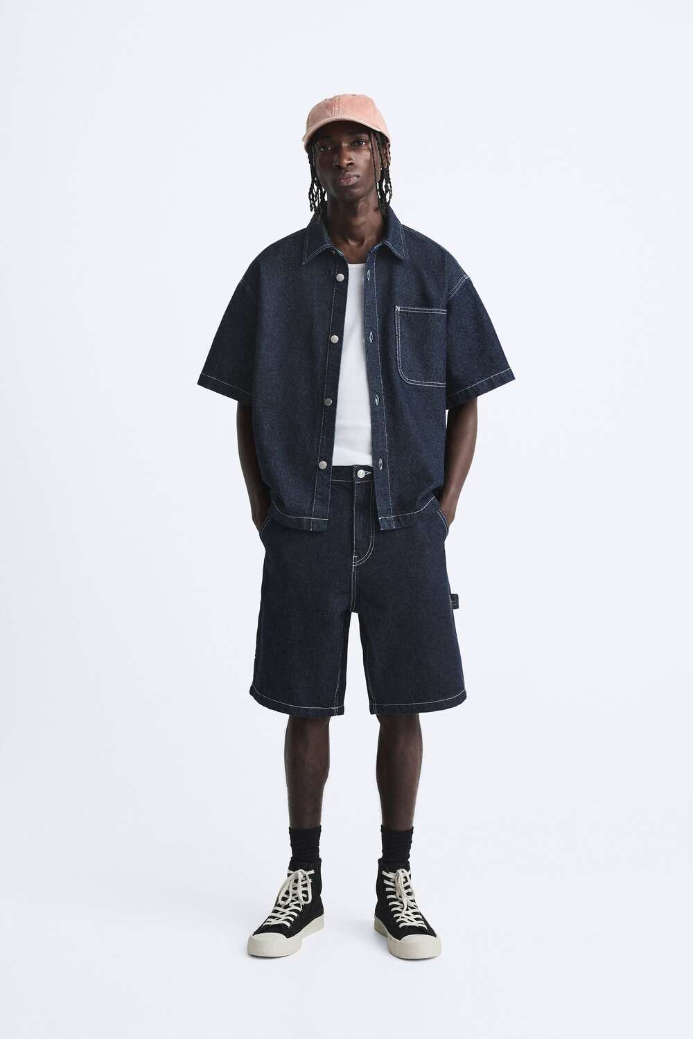 

Шорты carpenter с карманом Zara, синий