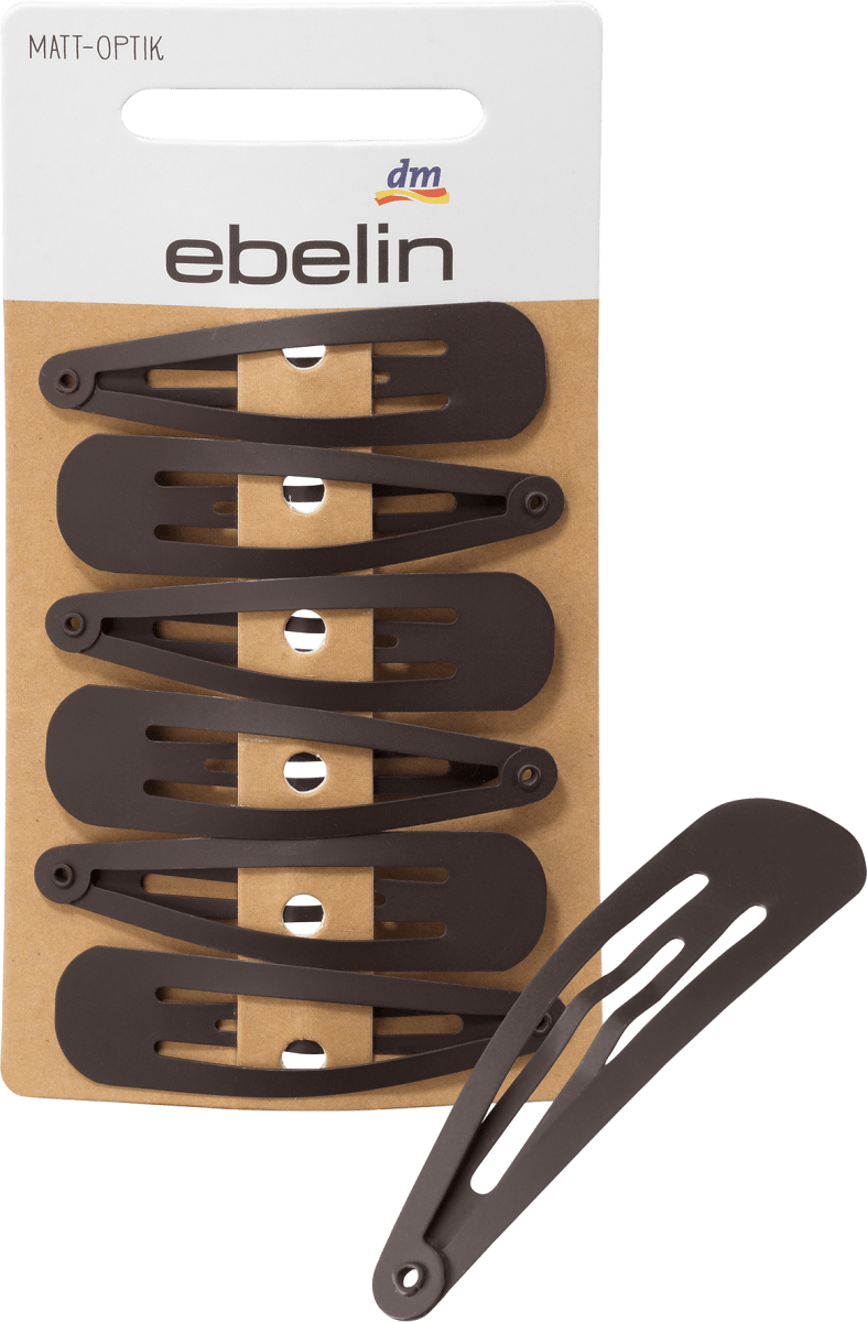 Заколки для волос коричневые матовые 6 шт. ebelin