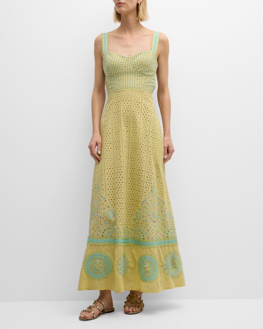 

Платье макси-бюстье Azzurra Amalfi Broderie Anglaise EMPORIO SIRENUSE