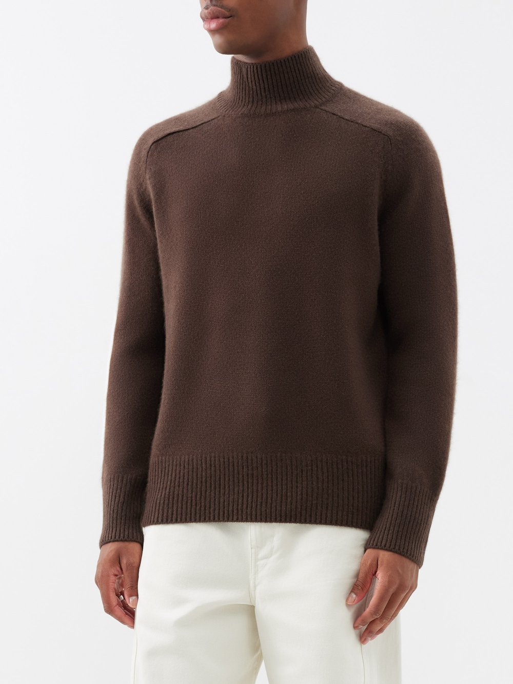 Кашемировый свитер mr edith grove с высоким воротником Arch4, коричневый