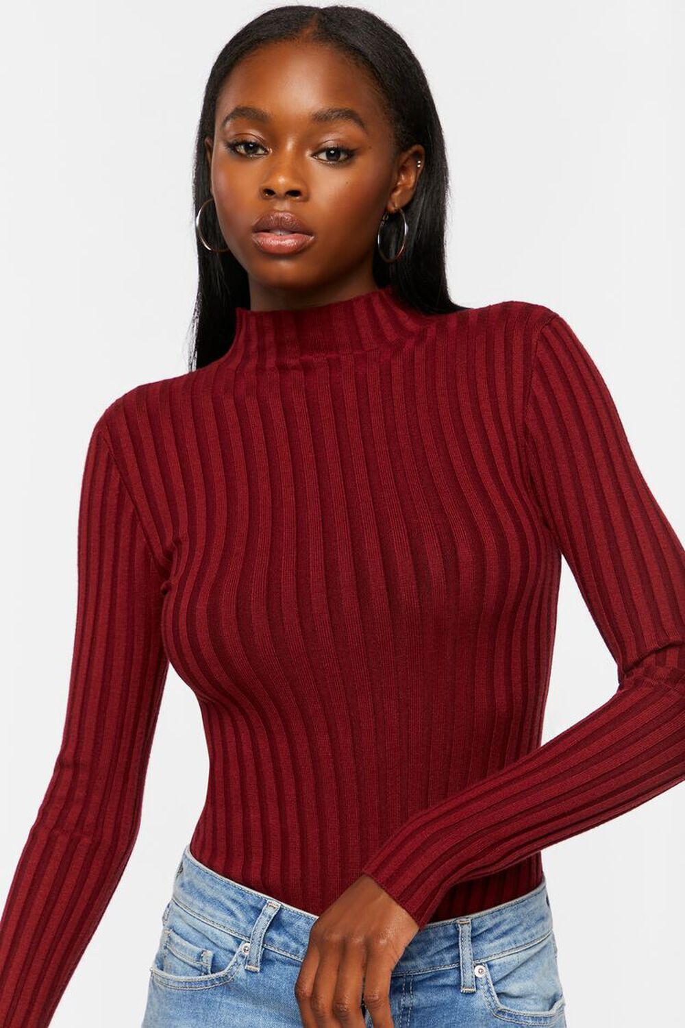 

Боди с воротником-стойкой и салатовыми краями Forever 21