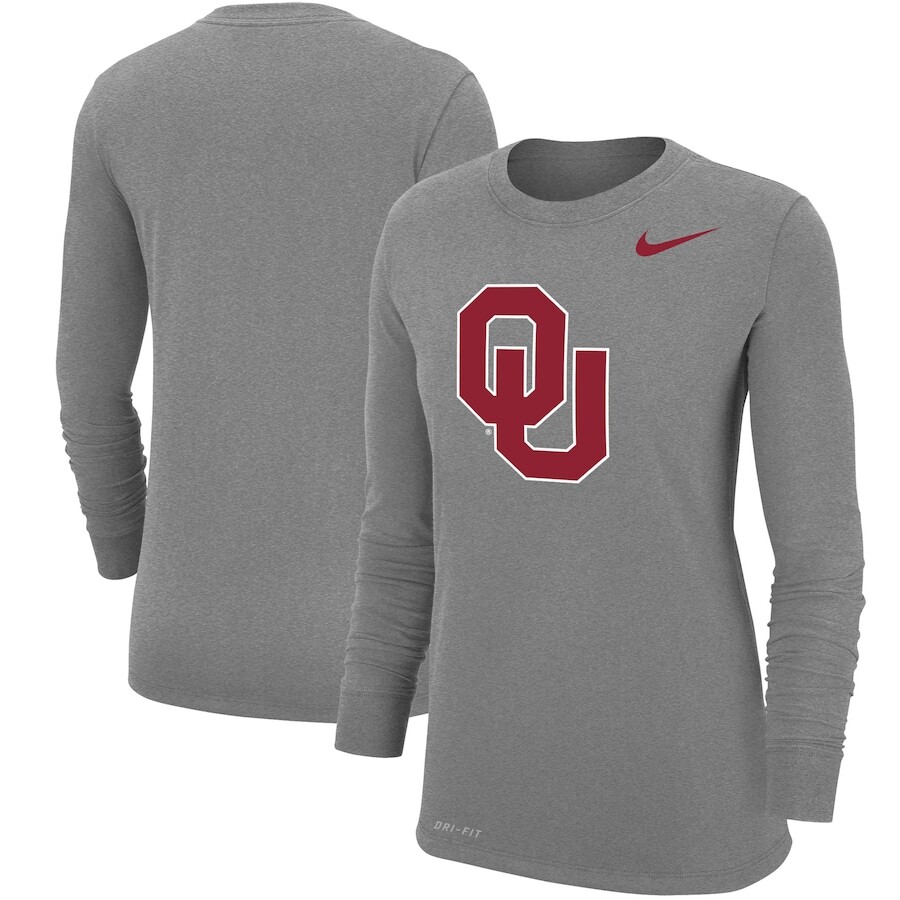 

Футболка с длинным рукавом Nike Oklahoma Sooners, серый