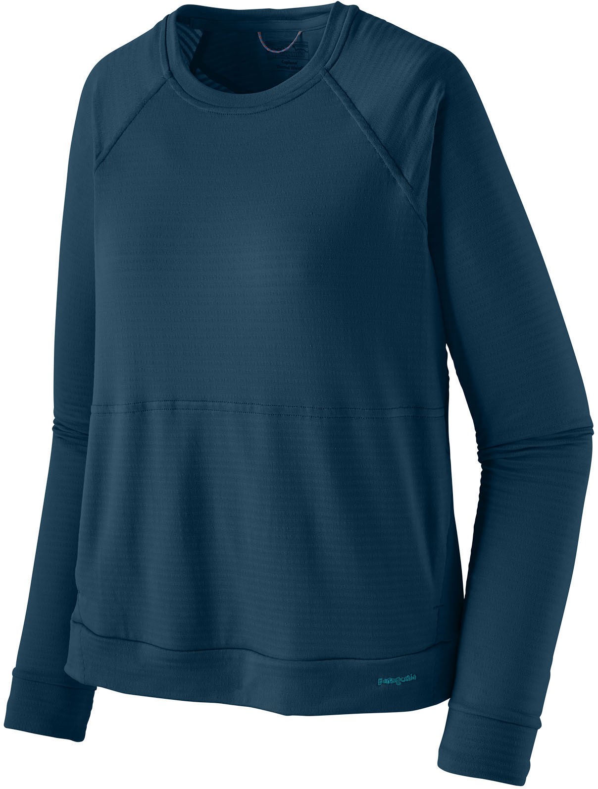 Утепленная футболка Capilene с длинными рукавами — женская Patagonia, синий топ r1 lite yulex с длинными рукавами женский patagonia черный
