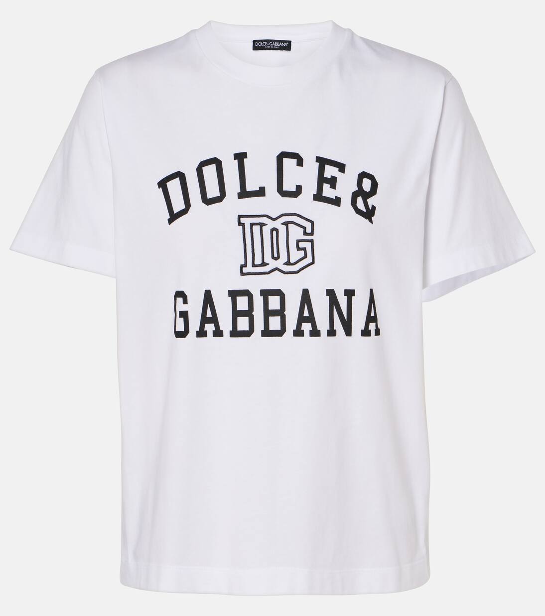 

Футболка из хлопкового джерси с логотипом Dolce&Gabbana, цвет bianco ottico