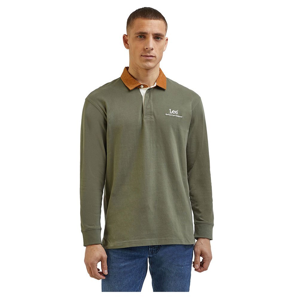 

Поло с длинным рукавом Lee Ls Contrast Collar Polo, зеленый