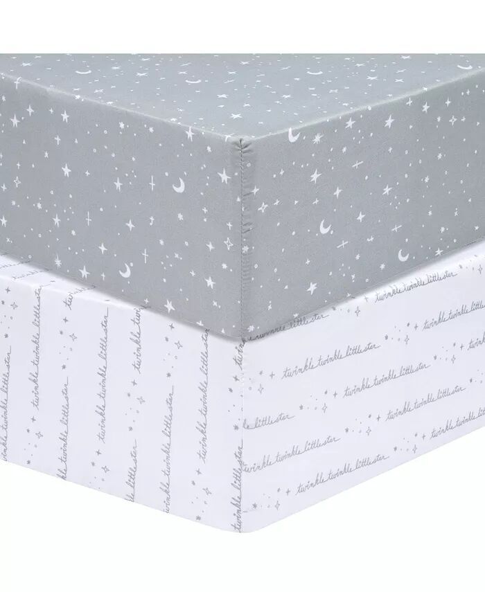 

Комплект простыней для кроватки Celestial из микрофибры, 2 шт Sammy & Lou, серый
