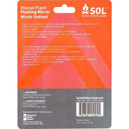 

Спасательное плавающее сигнальное зеркало S.O.L Survive Outdoors Longer, цвет One Color