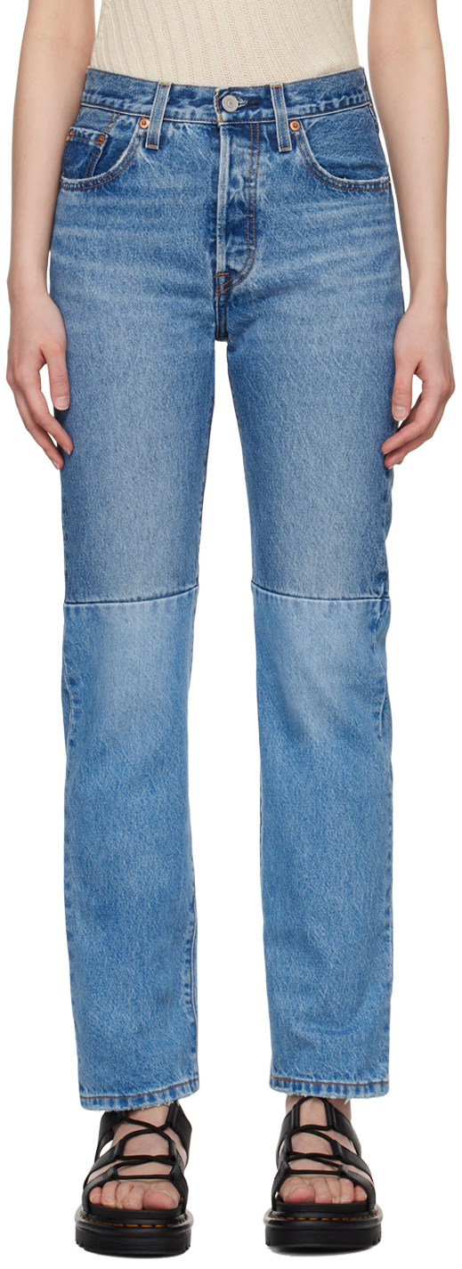 

Синие джинсы 501 со вставками Levi's