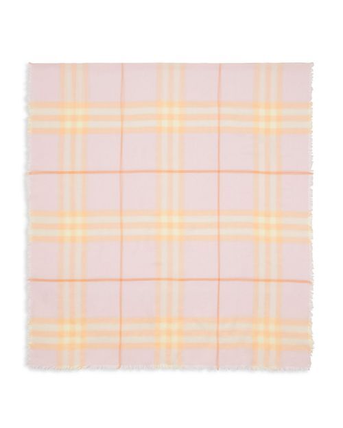 

Шерстяной шарф в клетку Burberry, цвет Pink